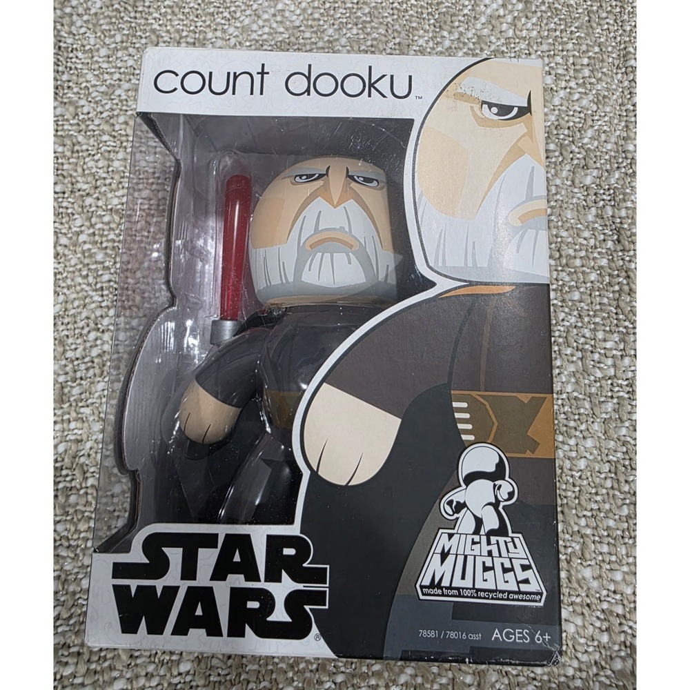 RARE Star Wars Mighty Muggs Count Dooku 2008 Hasbro 6" Action Figure New Sealed - Picture 1 of 9